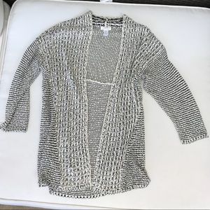 Chico’s Black and Cream Cardigan